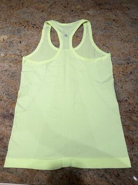 lululemon athletica Neon Yellow Racerback Performance Tank